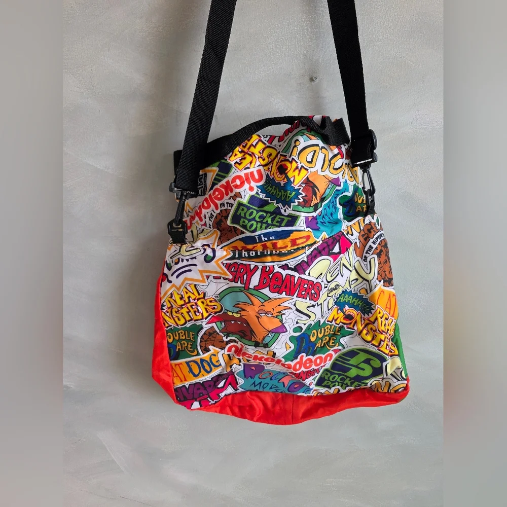 Nickelodeon Collage Messenger Crossbody Bag 2016 Las Vegas Expo 19x16 Foldover